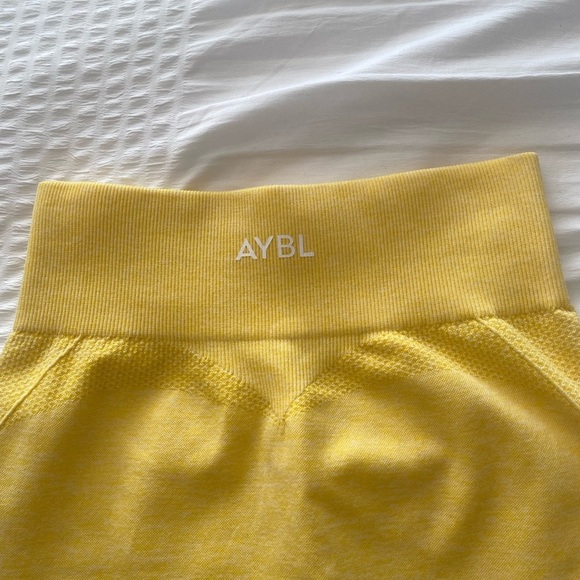 NWT AYBL yellow seamless compression workout high waisted leggings size XS - Picture 7 of 12